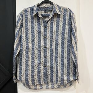 Vintage Lizwear Women’s Floral Button Up Shirt Western Blouse Cottage Medium